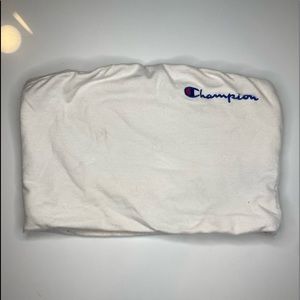 Champion white tube top/crop top.